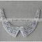 Fashion white velvet fabric collar, rhinestone iron on collar for winter clothing