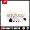Hot 7- piece travel makeup brush set with white case