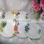 hot sale ceramic dinner plate with flower, popular designs ceramics plate , soup plate