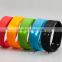 Soft silicone bluetooth smart wristband, sleeping monitoring led wristband, bluetooth wristband pedometer with OLED display