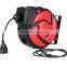 Innovative auto retractable electric cable reel with 10+1m PVC electric cord