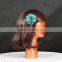 Fashion Golden Egghead Female Mannequin Head Fiberglass Display For wig