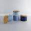 Factory Direct Wholesale Modern Design 3 Layer Mason Ceramic Candy Jar With Wooden Lid