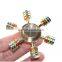 Fidget Spinner EDC Focus Toy Stress and Anxiety Relief Toy, Custom DIY Hand Spinner Fidget Toys,Wholesale 6 Wings Brass