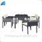 7 piece outdoor patio espresso dining chair cube shape garden furniture set