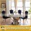 marble round rotating dining table set