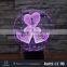 2017  best sellers led 3d lamp lighting for Valentine's Gift