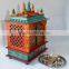 Beautifully Hand Painted Wooden Temple With Gate