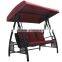 Outdoor Swing Chair Seats 3 Porch Patio PE Wicker Swings with Steel Powder Coated Frame