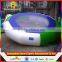 Custom inflatable water trampoline floating island raft inflatable jumping bouncer for sale