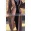 Guangzhou clothing OEM brown undertone Pop up buttons lace embroidery Damask Open Jacket Abaya