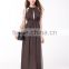 2017 New Arrival Sexy Women Dress Halter Plunge Neck Pleated Bodice Wholesale Maxi dress Long Evening dress