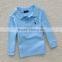 2016 new fashion 100% long sleeve slim fit blank polo t-shirt for kid