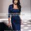 Sexy Royal Blue Knee Length Garden Mother Of The Bride Dress