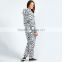 Wholesale factory price zebra stripes couple casual adult polyester onesie