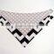 Grey and White Polka Dot Baby Bibs Factory Wholesale Baby Chevron Cotton Infant Bibs
