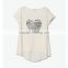 ladies heart-shaped tshirt100%bamboo fiber tshirt custom printed tshirts