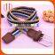 2016 Custom cheap braided canvas women waist belt
