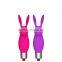 Sex Toy Rabbit Ears Vibrator for Women G spot Silicone Plastic