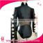 Newest Faux Sexy Black front Zipper Sexy PVC Leather Bodysuit for woman