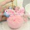 Hot Sales Custom Cute Rabbit Fur Ball Plush Keyring