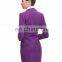 2017 Design Polyester Purple Business Dress Suit Office Skirt Suit for Office Lady