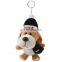 Wholesale cheap custom LOGO stuffed mini 10cm soft brown dog plush keychain