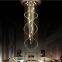 LUXURY LED Crystal Chandelier Light Fixtures for living room stainless steel chandeliers K9 crystal Home Stair lamp AC110-220V