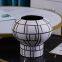 Nordic Creative Brown Stripe White Ceramic Table Vase For Hotel Showroom Decoration Art