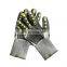 Grey HPPE Cut & Impact Resistant Gloves with Sandy Nitrile Coating on Palm