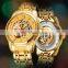 SKMEI Brand OEM Custom Logo Luxury Classic Winder Mechanical Square Automatic Watch Men Wristwatches