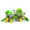 Forest Theme Kindergarten Children Play House Set Plastic Outdoor Playground Equipment with Slide for kids