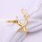 Home Accessories Party Supplies Rings Christmas Table Decoration Gold Buckle Cute Animal Thankful Deer Napkin Ring Holder