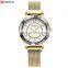 CURREN Fashionable Small Diamond Sun Model Dial Japanese Sport Waterproof Mesh Belt Ladies Watch