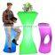 party event night club lounge illuminated led light up chair table stool furniture/ led cube chair color changing LED Bar Tables