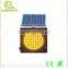 Bulk export cheapest price high brightness solar yellow flashing led warning light