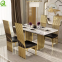 Modern hotel furniture stainless steel round rotating dining table