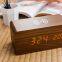 Electronic Sound Control Wireless Charging Smart LED Digital Wooden Bamboo Clock Alarm Calendar Date Time Wood Wireless Charger