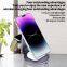 Wireless fast charger large disc base zinc alloy foldable 360 degrees rotation suitable for smart mobile phone