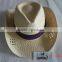 fashion wholesale straw cowboy hats promotional cheap design