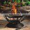 Outdoor patio BBQ grill iron fire pit table
