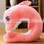 plush animnal nap pillow/plush dolphin nap pillow/plush dolphin neck guard pillows