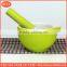 Kitchenware mini mortar and pestle with silicone handle and non-slip silicone base