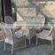 China wholesale 4 seaters patio rattan wicker dining table and chairs outdoor furniture set
