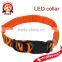 LED Zebra-Stripe Nylon Flashing Pet Dog Collar Buckle Neck Strap Leash Harness