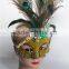 Best Selling Items Gold Peacock Feather Masquerade Mask