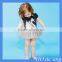 HOGIFT 2016 Latest summer swan pattern baby girl triangle climbing clothing Baby Romper