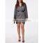 Best selling girls wholesale plus size jersey wrap dress grey marl