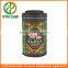 custom printed round tea tin can with airtight lid