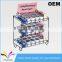 Retail shop 3 tiers metal beer can display rack for beverage holder